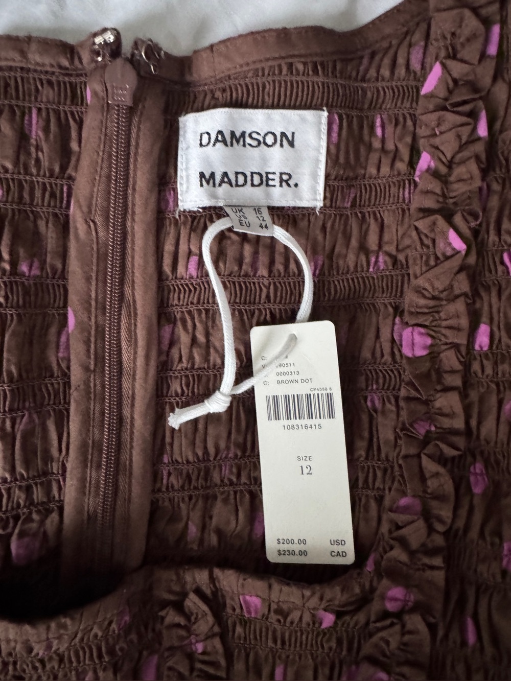 Damson Madder Raphaela 100% cotton Midi Dress - Picture 11 of 12